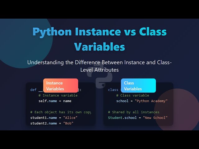 Python Tutorial: Instance vs Class Variables Explained for Beginners!