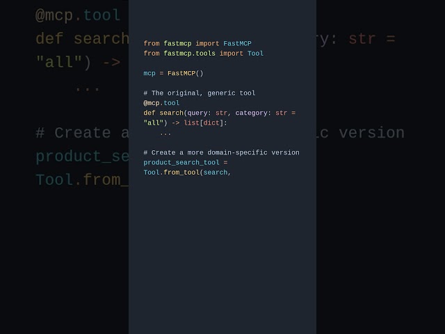 Advanced Tool Transformation Techniques in FastMCP - Part 2/20