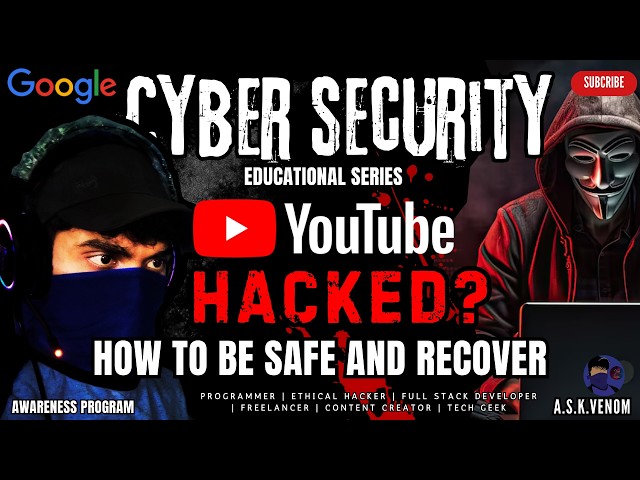 How YouTube channels get Hacked | How to be safe and Recover | සිංහලෙන් | askvenom | Online safety