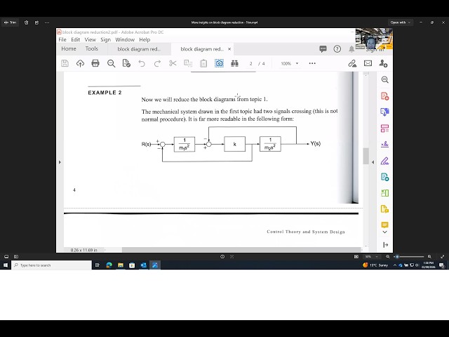 Talk 9: Control Engineering basics (more insights on block diagram reduction)