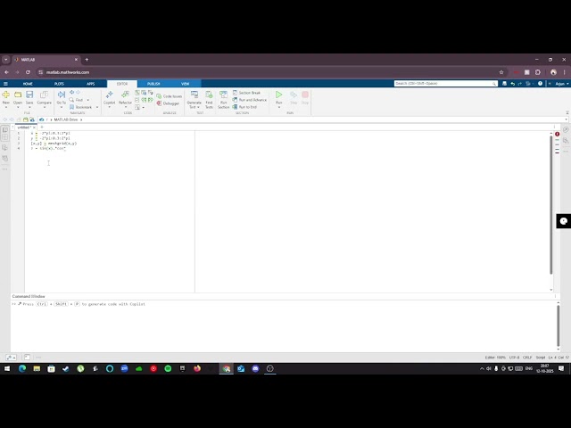 How to plot a surface in MATLAB