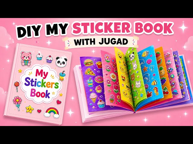 I MADE A STICKER BOOK😱🔥! DIY STICKER BOOK | HANDMADE 100+ STICKERs | HACK 🤩