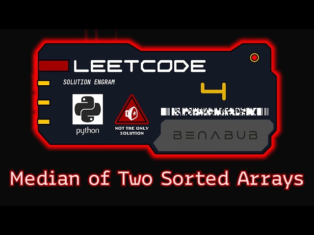 Median of Two Sorted Arrays — LeetCode #4 | Python Algorithm Visualization