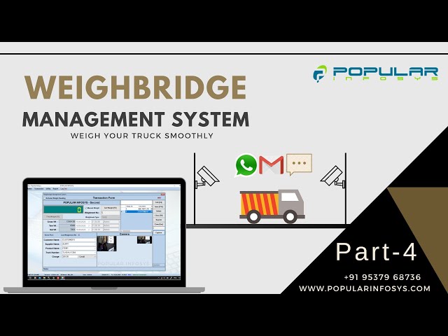 Weighbridge Management System - SMS Demo Part - 4 | Popular Infosys