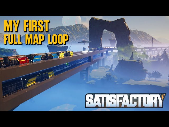 Full Map Train Loop in Satisfactory — Complete Journey, No Cuts