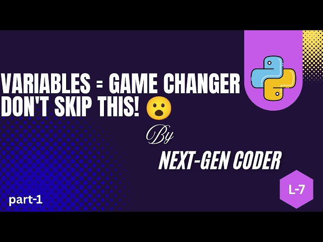 Python Variables part-1 | Complete Beginner Tutorial
