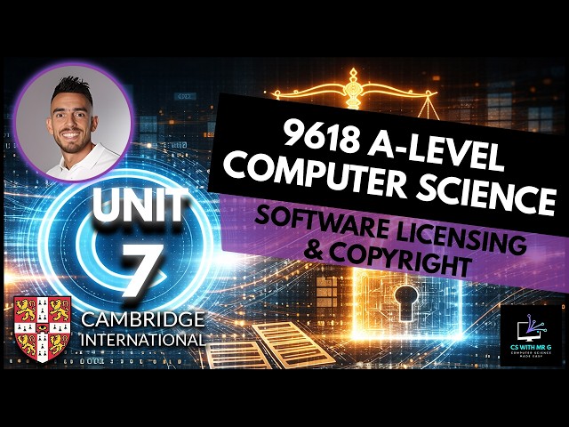 9618 AS Level Computer Science | Unit 7 Lesson 2: Software Licenses | Copyright | Freeware Shareware