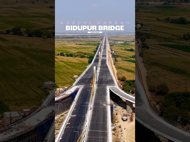 India’s Longest River Bridge? 🔥 Kacchi Dargah–Bidupur Bridge Update! #shortsfeed #patna #gangabridge