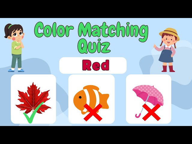 Color Matching Quiz Game for Kids | Guess the Color with Image | Quiz Time | Color Game
