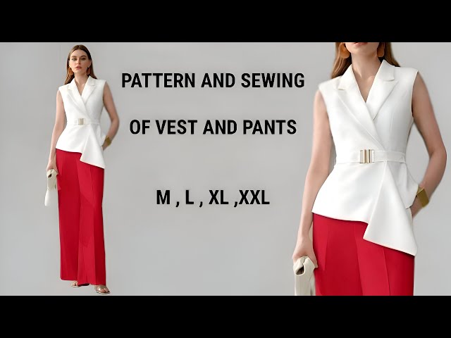 How to sew a women's suit?👗 | Step-by-step pattern making for beginners ✂️🧵