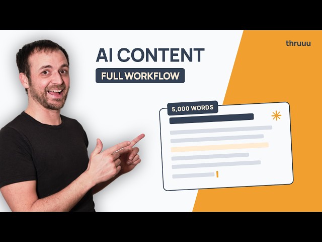 AI content isn't one-click: the full thruuu workflow