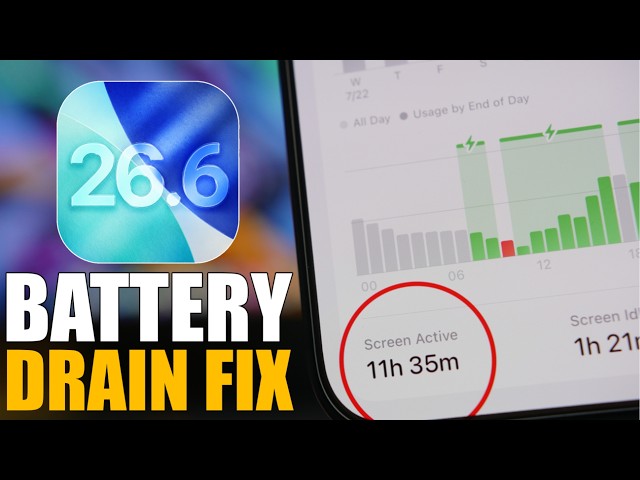 iOS 26.6 - How To FIX Battery DRAIN on iPhone !