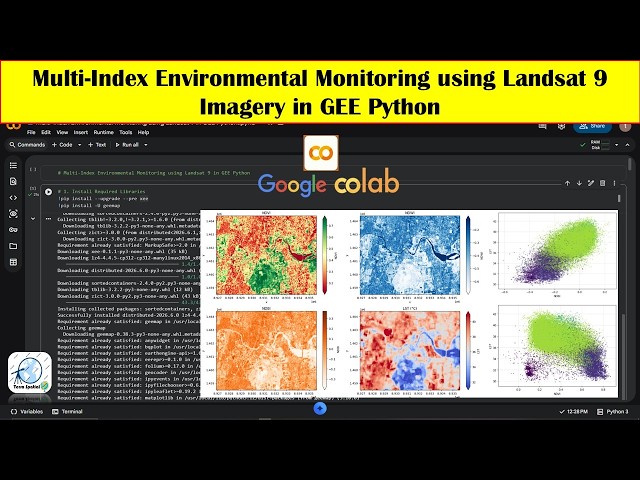 Multi-Index Environmental Monitoring using Landsat 9 Imagery in GEE Python