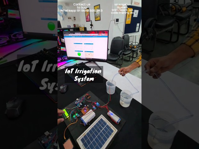 IoT Ai Solar Smart Irrigation system using Arduino #project #agriculture #science #iot #ideas