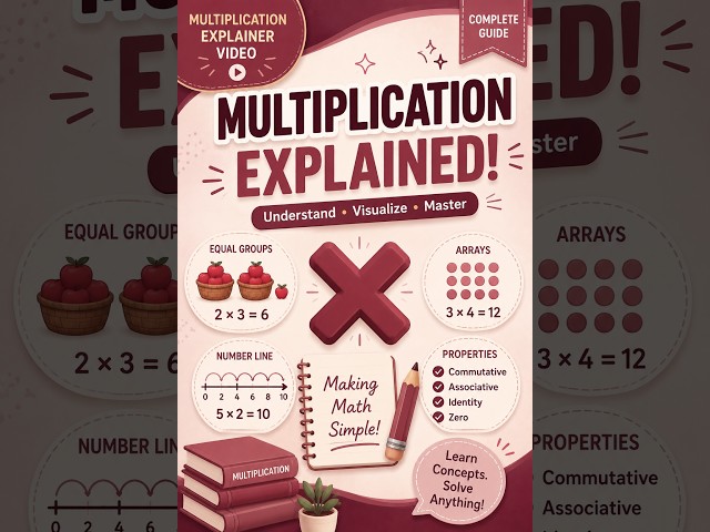 The Complete Foundation of Multiplication #Multiplication #LearnMath #MathForKids  #STEMEducation