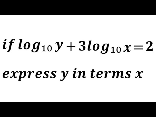 find y in terms of x