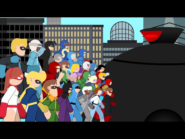 Omnidroid V.X 10 vs All Supers [WHAT IF] (The incredibles) "Glory Days" | Stick Nodes