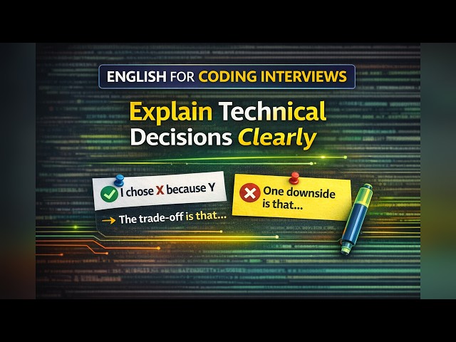 How to Explain Technical Decisions in English (Coding Interviews) Speak Clearly & Sound Professional