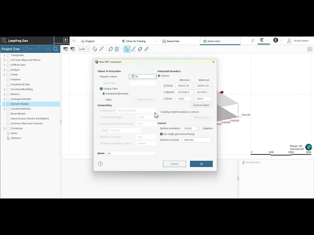 Creating a first pass Au numeric model using Leapfrog Geo software [microlearning]