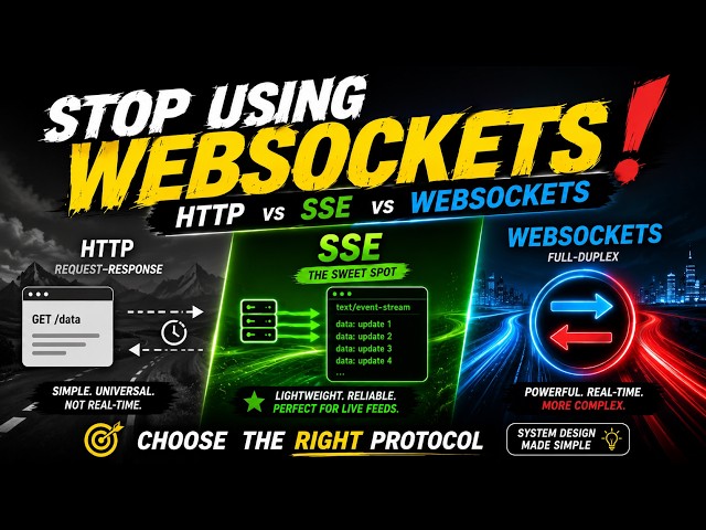HTTP vs SSE vs WebSockets Explained | The Evolution of Real-Time Communication