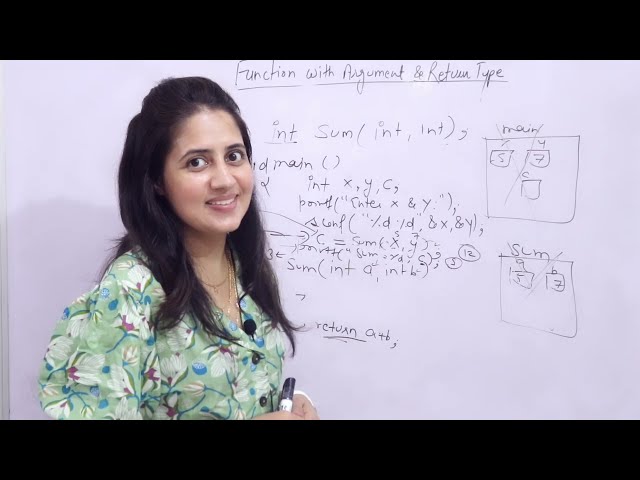 C_91 Functions in C- part 8 | Function With Argument and Return Type