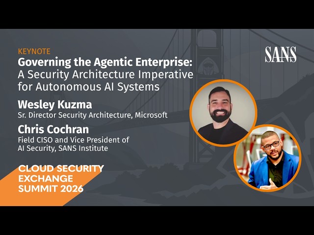 Keynote | Governing the Agentic Enterprise