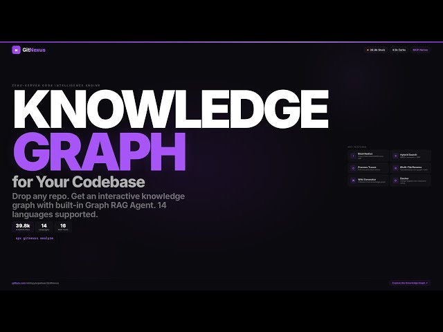 GitNexus - Zero-Server Code Intelligence Engine (Knowledge Graphs for AI Agents)