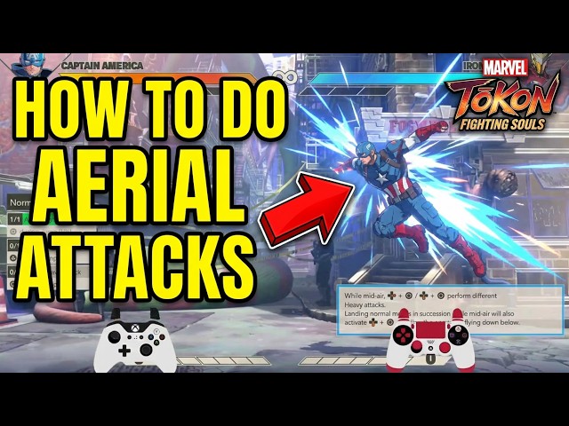 MARVEL Tōkon Fighting Souls How to Do Aerial light, Medium & Heavy Attack