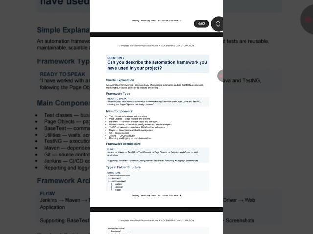 Accenture Qa Automation Testing Interview Questions #automationtesting #job #selenium #sdet #java