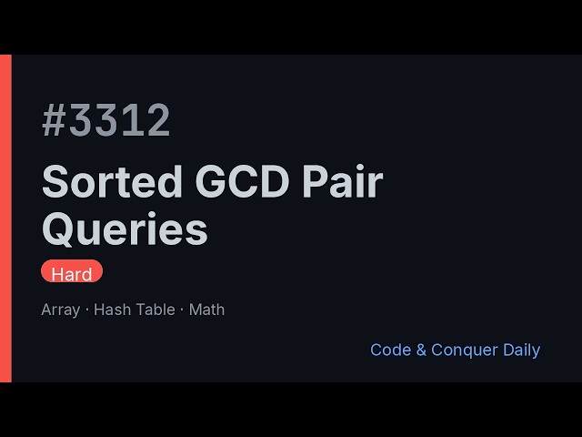 Sorted GCD Pair Queries