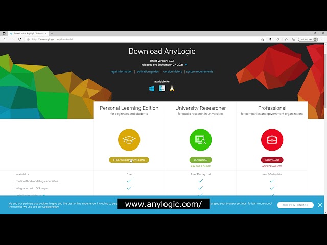 AnyLogic Simulation Software - Installation