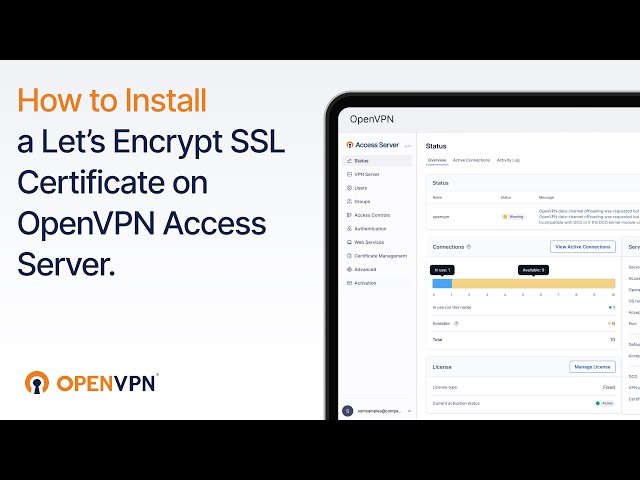 How to Install a Let’s Encrypt SSL Certificate on OpenVPN Access Server
