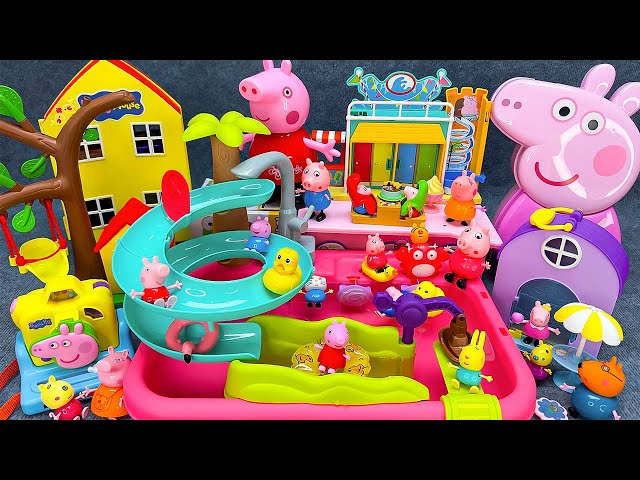 30 Minutes Satisfying with Unboxing Peppa Pig Water Park Slide Pool Playset ASMR Review Toys