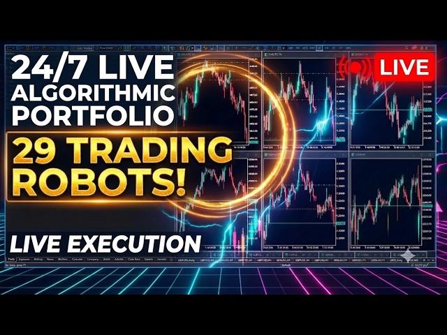🔴 24/7 Live Algorithmic Trading • 29 Robots Executing Live Portfolio (Gold, Indices, Forex)