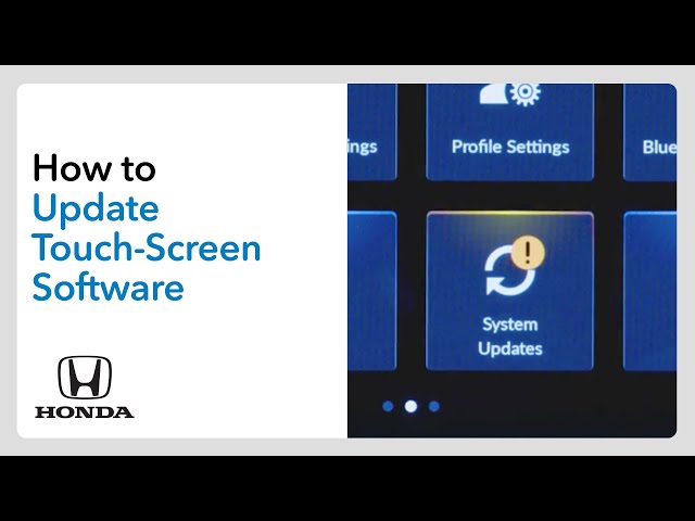 How to Update Touch-Screen Software Wirelessly