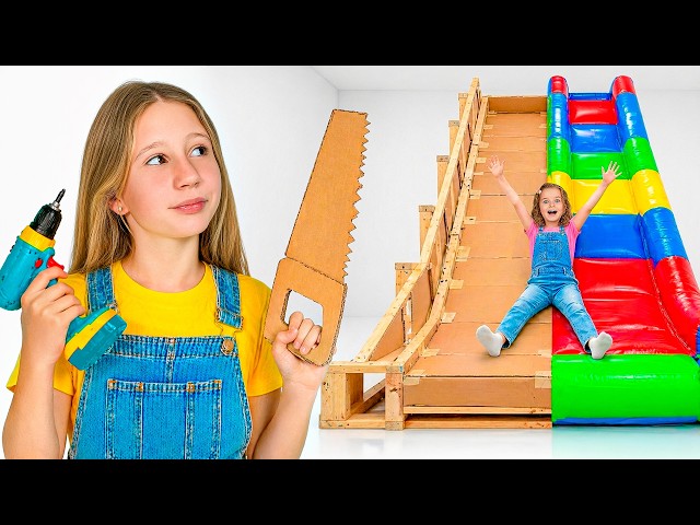 Nastya built an amusement park at home for her friends