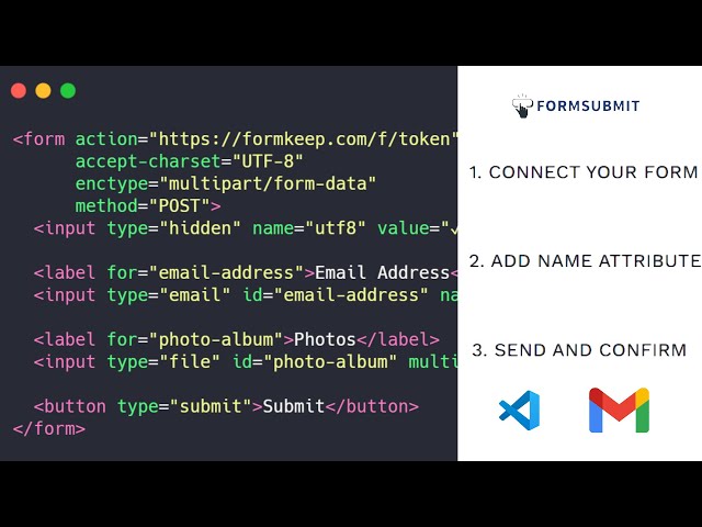 How to Send Email in HTML Form (FormSubmit)