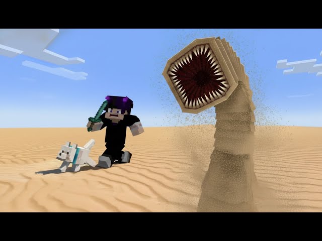 Minecraft Sandworm ESCAPE… but My Dog Didn’t Make It | FixxHz
