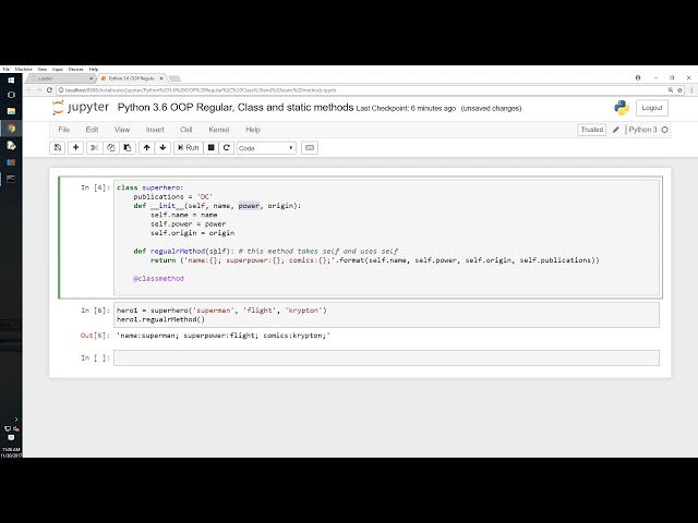 Python OOP Regular, Class and static methods [3.6]