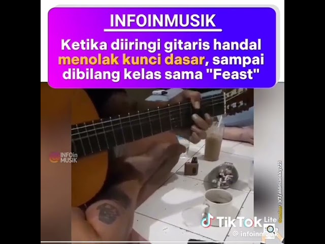 KALO GINI GITARISNYA NINA JADI ASIK DI TONGKRONGAN#feast #guitar #nina #ytshorts