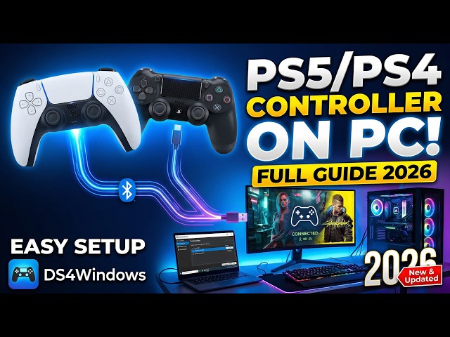 How To Connect PS5/PS4 Controller To PC Using DS4Windows - Full Guide 2026