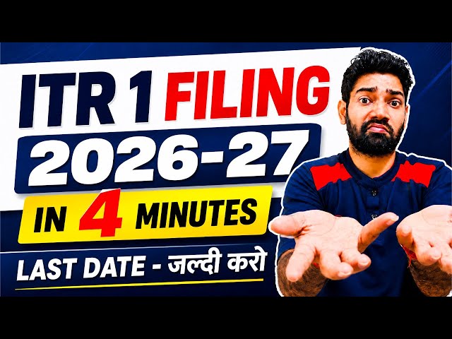 ITR Filing 2026-27 in 4 Minutes ⚡ New Income Tax e-Filing Portal | Step-by-Step Guide