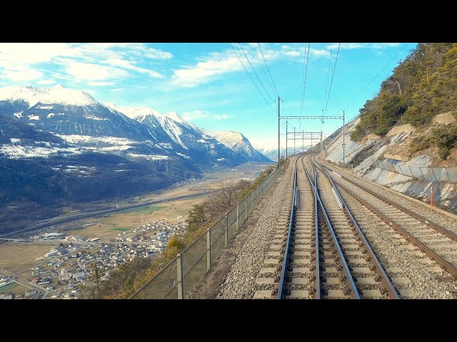 ★ 4K 2x🎥 🇨🇭Brig - Kandersteg - Basel Cab ride during winter [02.2020]