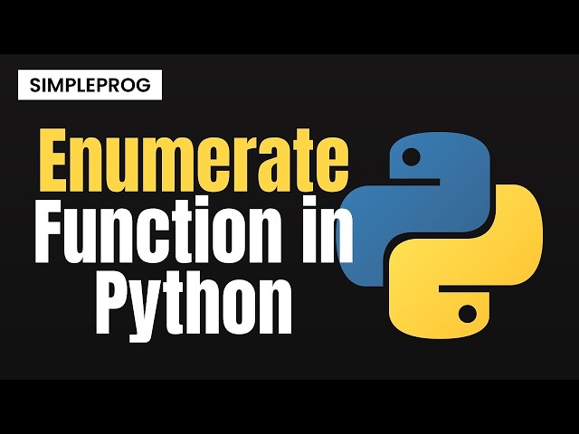 Enumerate function in python | How enumerate works in python | Python Concepts | simpleprog