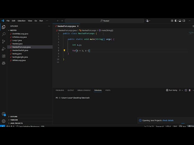 Java Nested For Loops Part 6
