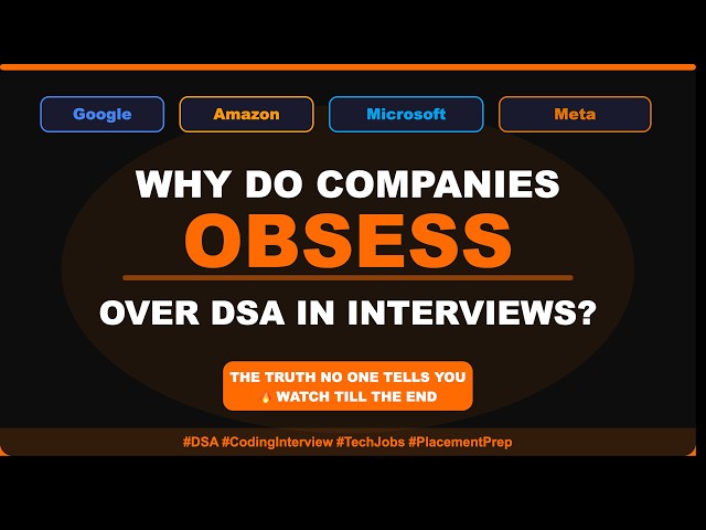 Why do companies OBSESS over DSA in interviews? 🤯 #viral #DSA