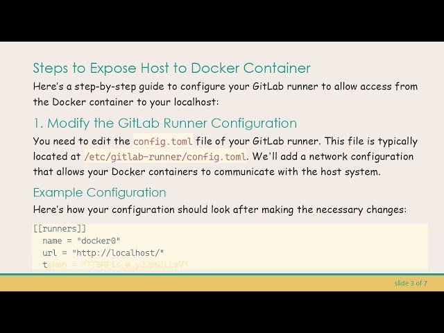 Exposing localhost to Docker Runner in GitLab: A Comprehensive Solution