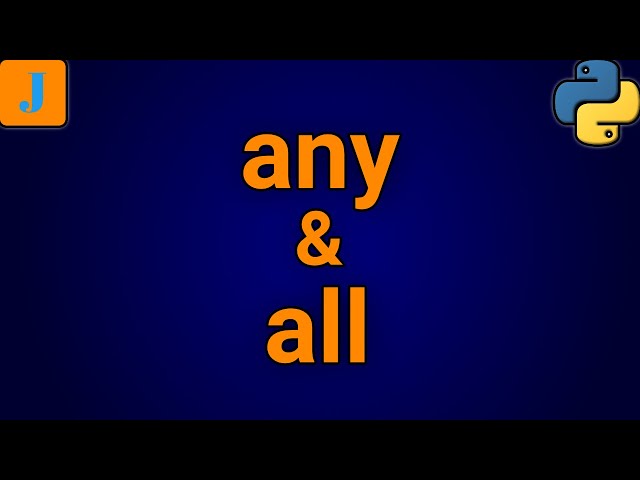 Python any and all
