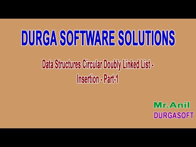 Data Structures Circular Doubly Linked List Insertion Part 1
