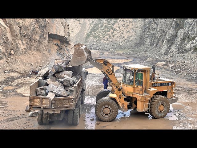 Perfect Stone Loading with Heavy Machines Rock Loading and Dump Truck Operation